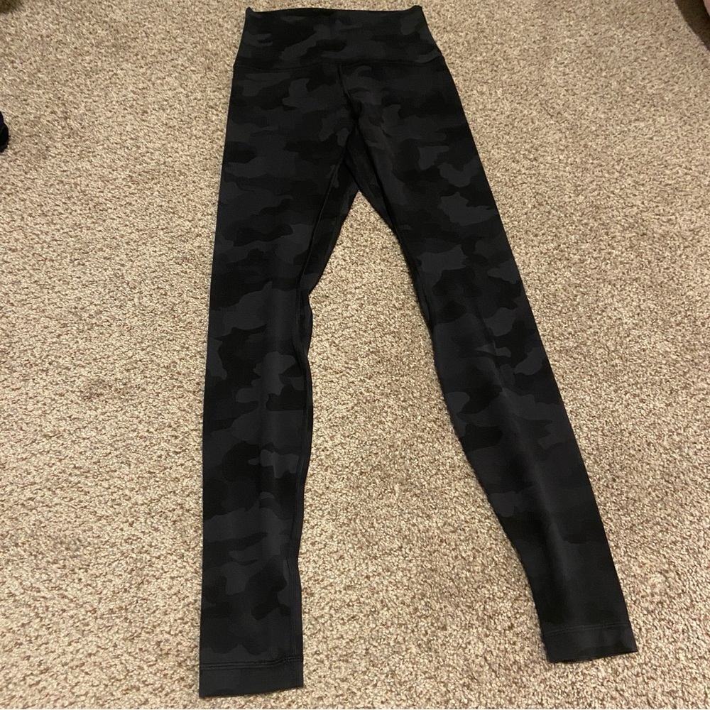Lululemon Align 25” Black Camouflage Leggings